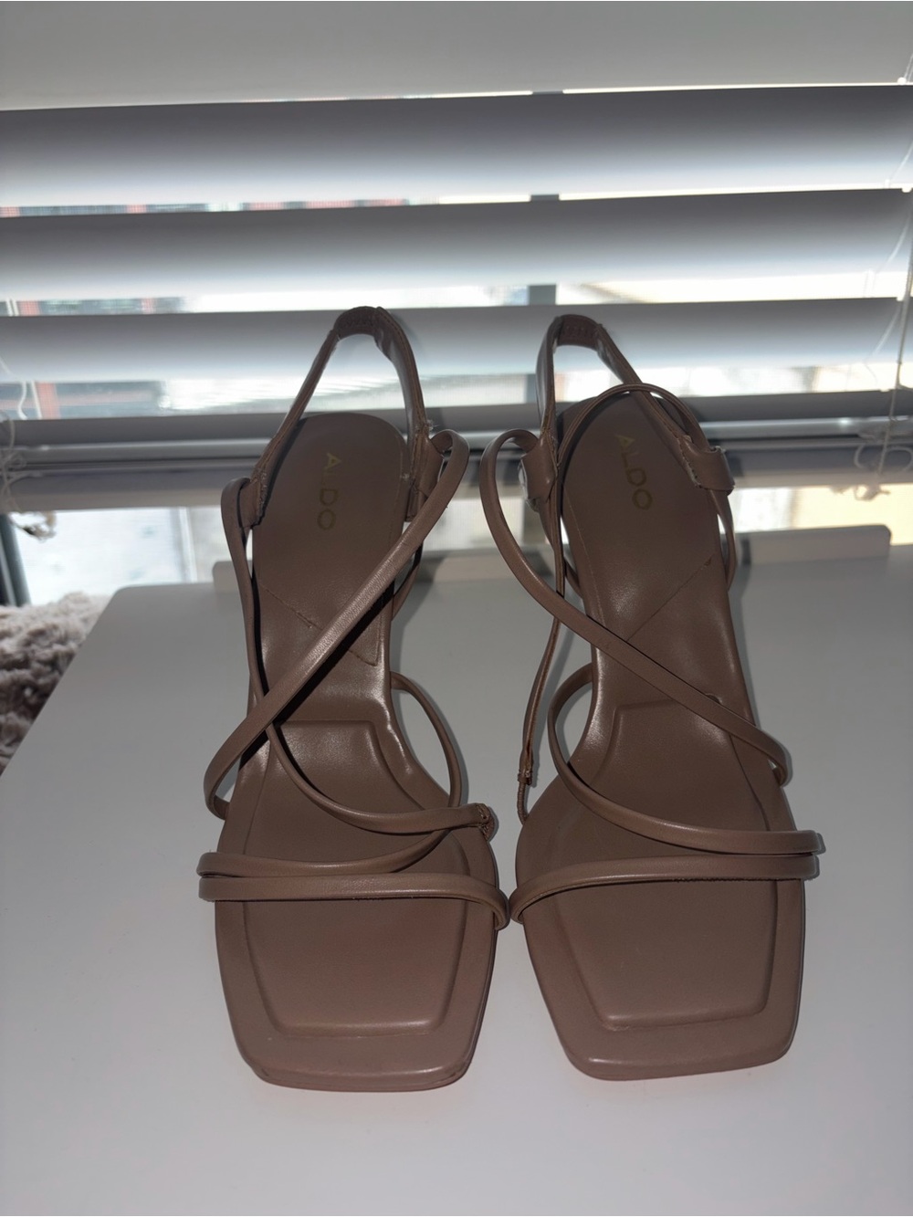 Aldo Amilia Brown Strappy Heels